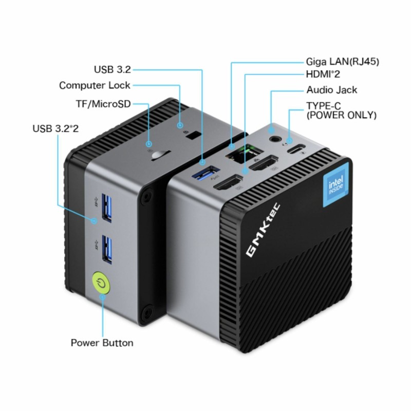 Računalnik Nettop GMKtec G5S Intel N5095, 8GB, 128GB