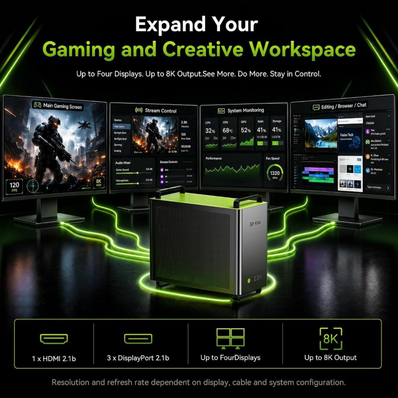 Računalnik Nettop GMKtec NEO-X1 R9-9955HX, 32GB, 1TB, RTX 5060 Ti