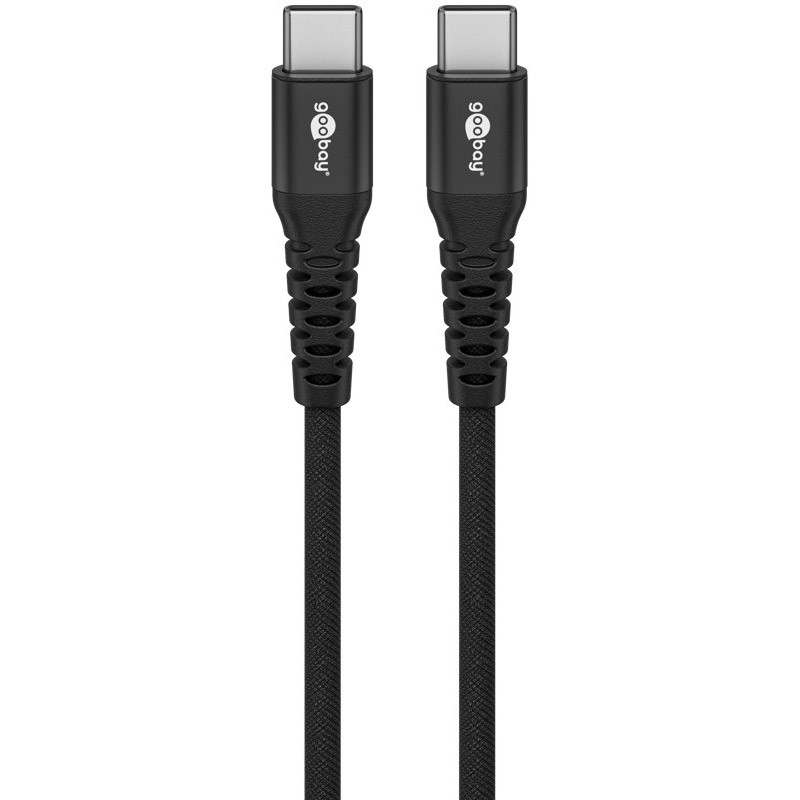 Kabel Goobay USB-C na USB-C, 60W, 480 Mbit/s, 0,5m, črn