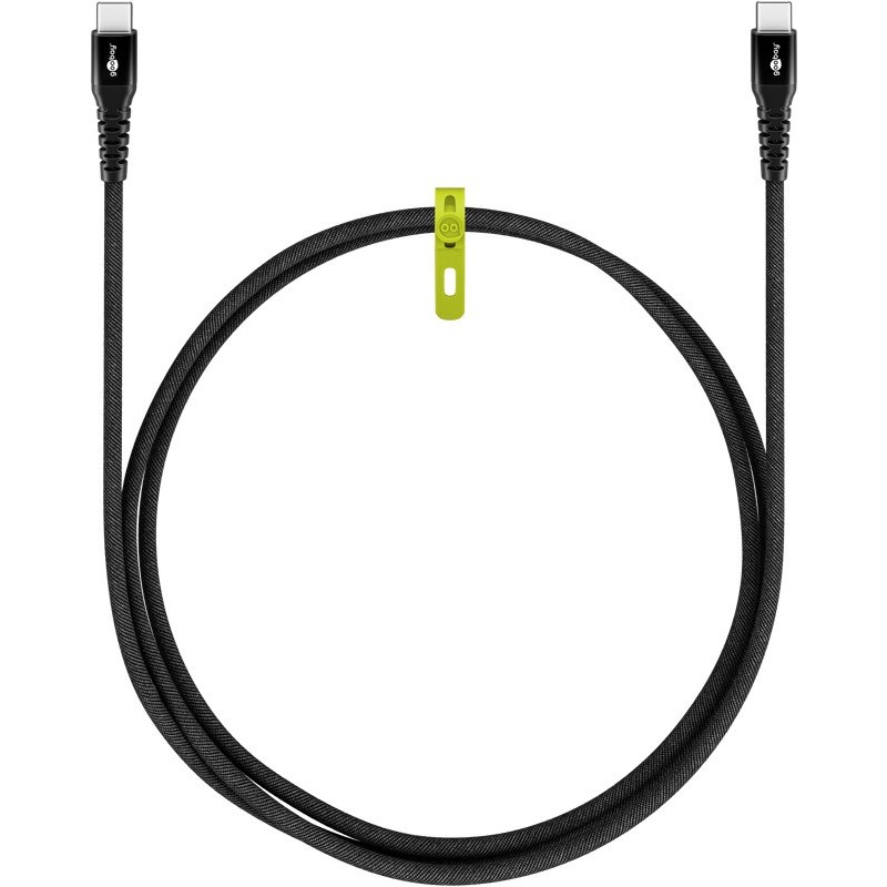 Kabel Goobay USB-C na USB-C, 60W, 480 Mbit/s, 3m, črn