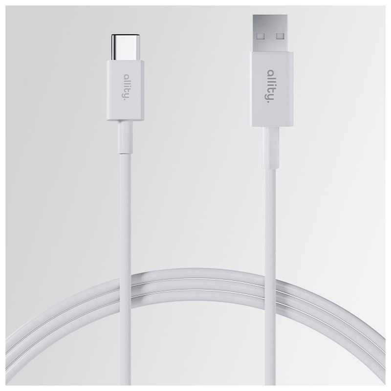 Kabel ALLITY AUC-03 USB-A na USB-C, 60W, 3A, TPU/TPE, 1m, bel