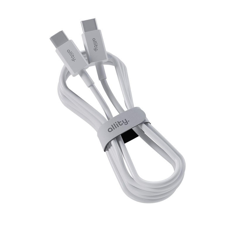 Kabel ALLITY AUC-03 USB-C na USB-C, 60W, TPU/TPE, 1m, bel