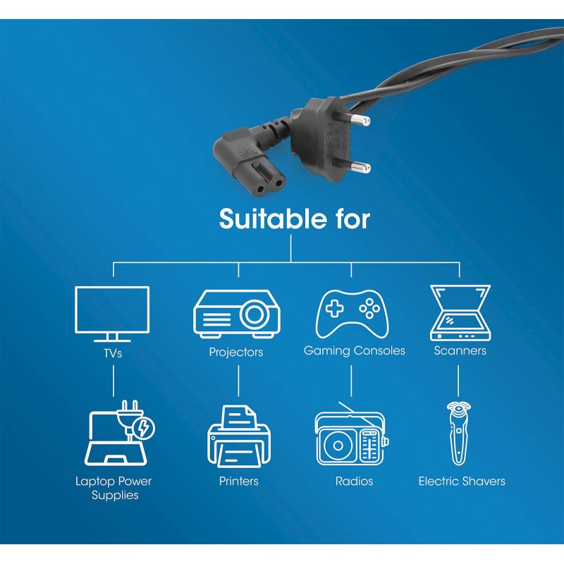 Kabel Manhattan EU CEE 7/16 na IEC C7, 2m