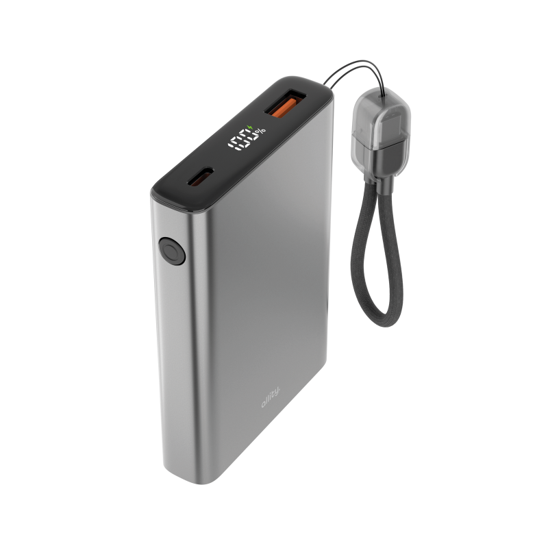Prenosna baterija Powerbank Allity APB-110, 10.000mAh, PD, QC, siva