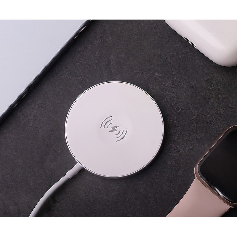 Brezžični polnilec FOREVER MAWC-400, 3-v-1, MagSafe, 15 W, USB-C, kabel 1m, bel