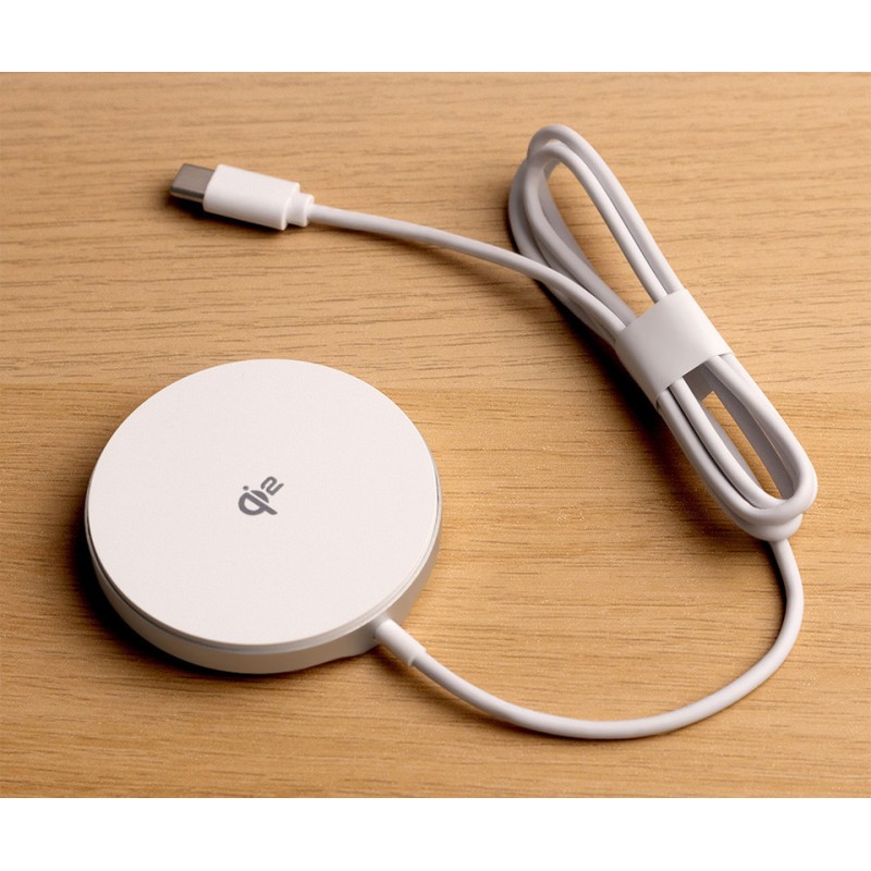 Brezžični polnilec FOREVER MAWC-300, MagSafe, 15W, USB-C, kabel 1m, bel