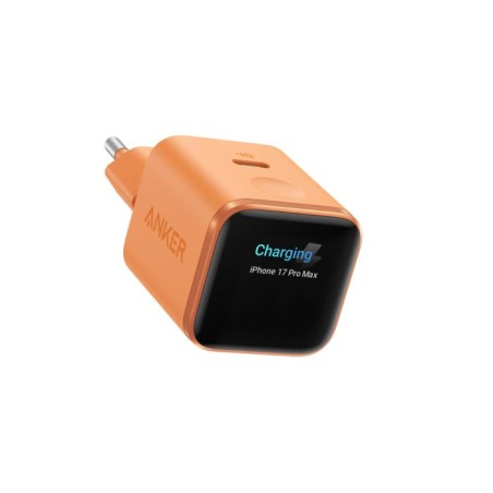 Polnilec Anker Nano, 45W, Smart Display, oranžen