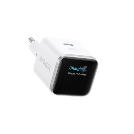 Polnilec Anker Nano, 45W, Smart Display, bel