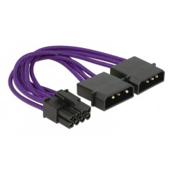 Adapter DC 2xMolex M - 8pin za grafične kartice PCI-express 0,15m Delock