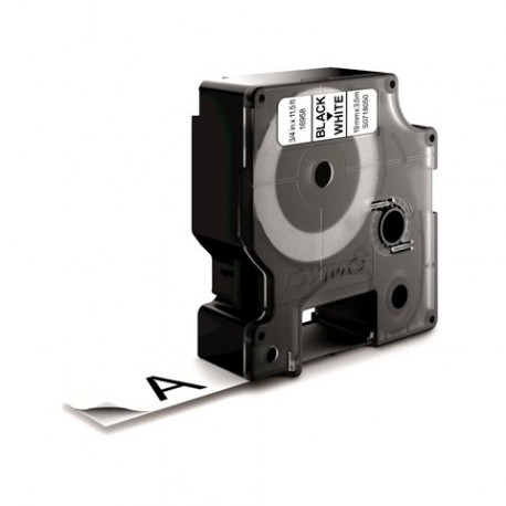 Trak DYMO D1 19mm/3,5m, najlon, bel trak/črn tisk, 16598 (SO718050)