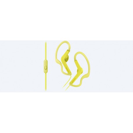 Slušalke SONY MDRAS210 + mikrofon, vodotesne, rumene, MDRAS210APY.CE7