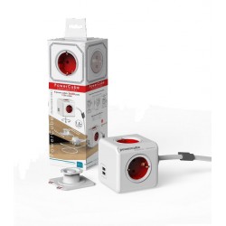 Električni razdelilec/podaljšek PowerCube Ext 1.5m USB, rdeč