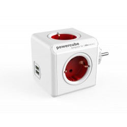 Električni razdelilec PowerCube Original USB, rdeč