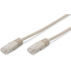Priključni kabel za mrežo Cat5e UTP 3m siv, Digitus