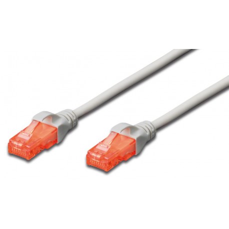 Priključni kabel za mrežo Cat6 UTP 3m siv