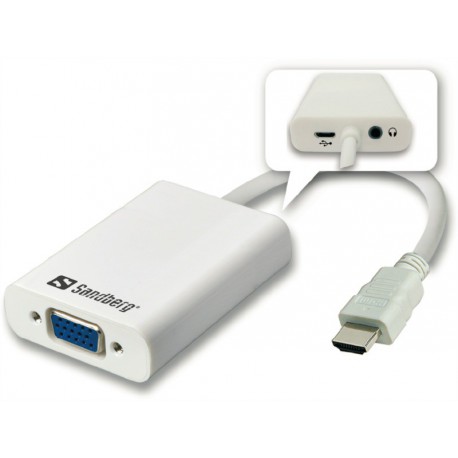 Adapter HDMI na VGA + audio Sandberg 508-77