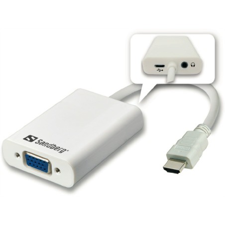 Adapter HDMI na VGA + audio Sandberg 508-77