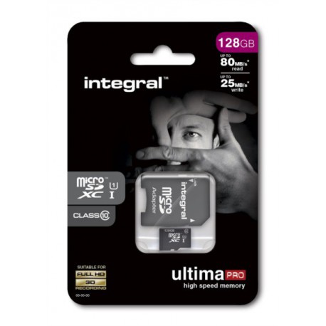 Spominska kartica micro SDXC 128GB Integral C10  INMSDX128G10