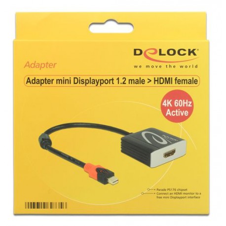 DisplayPort mini-HDMI adapter aktivni 4K 60Hz Delock