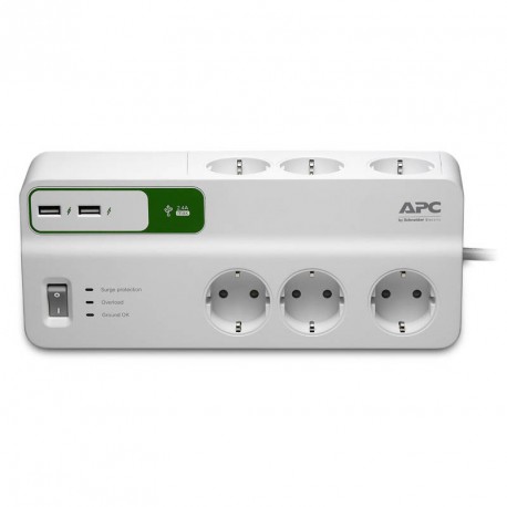 Prenapetostna zaščita APC SurgeArrest Essential PM6U-GR 6xSchuko 2xUSB
