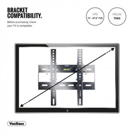 Nagibni stenski nosilec 17-37.5 do 75kg, VonHaus 05/006