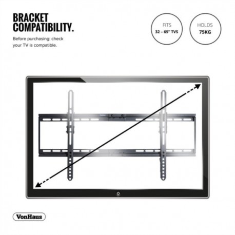 Nagibni TV stenski nosilec 32-65 do 75kg, VonHaus 05/023x