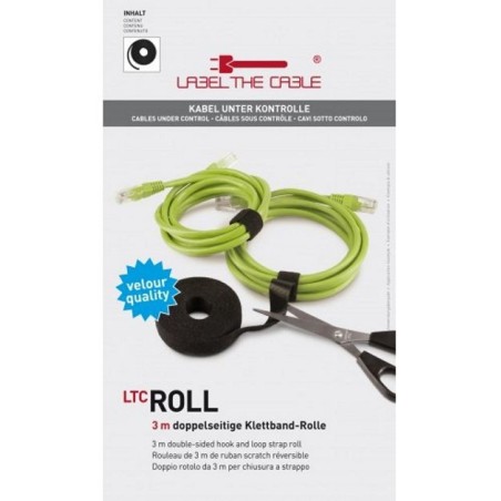 Vezice LTC velcro ROLL črne 3m LTC1210