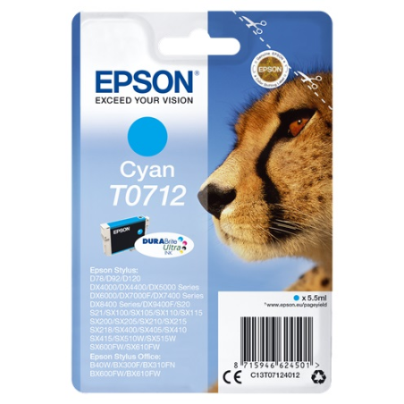 Črnilo Epson C13T07124012, cyan