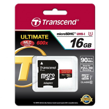 Spominska kartica micro SD 16GB 600x Transcend U1, TS16GUSDHC10U1