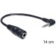 Adapter-AVDIO Jack 3,5Ž - 2,5M kotni 14cm Delock