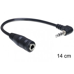 Adapter-AVDIO Jack 3,5Ž - 2,5M kotni 14cm Delock