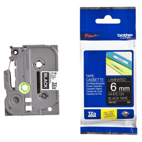 BROTHER trak PT TZE315 črn/bel  6mm 1301056