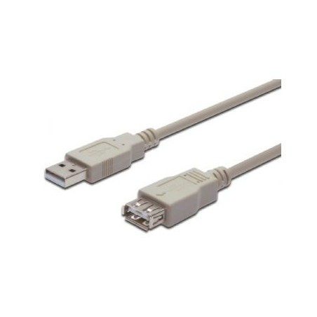 Kabel USB podaljšek A-A M/Ž 1,8m siv dvojno oklopljen