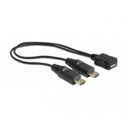 Kabel USB Y 2xB mikro M-B micro Ž 20cm Delock