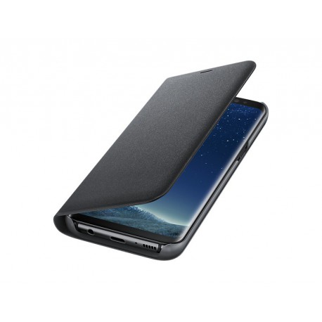 Preklopna torbica za telefon Samsung Galaxy S8 LED, črna