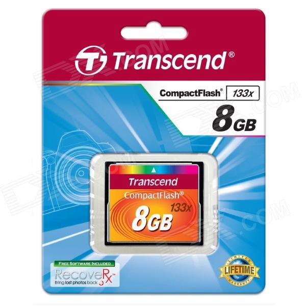 TS8GCF133 Transcend 8GB CompactFlash Memory Card 133x Renewed 