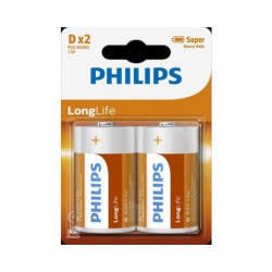 Baterija D (LR20) Philips longlife 2/1