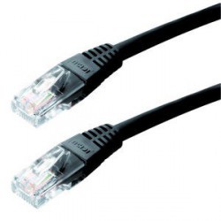Priključni kabel za mrežo Cat6 UTP 1m črn