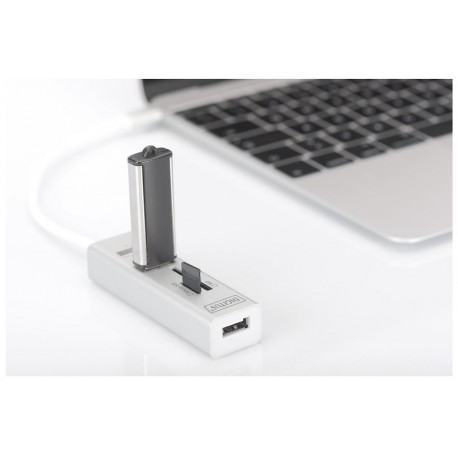USB Hub Digitus DA-70243, USB-A 2.0 + Tip-C + čitalec kartic