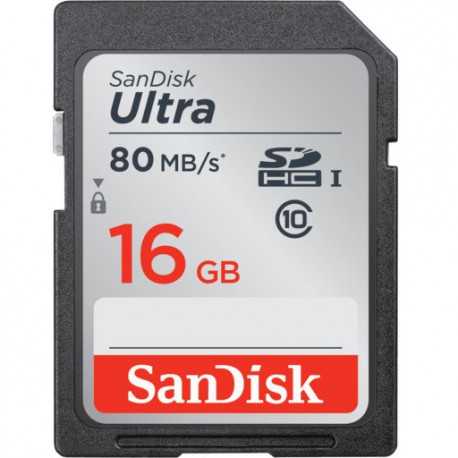 Spominska kartica SDHC 16GB C10 UHS-1, SanDisk Ultra 80 MB/s