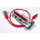 Riser USB 008s x1 --> x16 powered 60cm (sata/molex/PCIE 6pin)