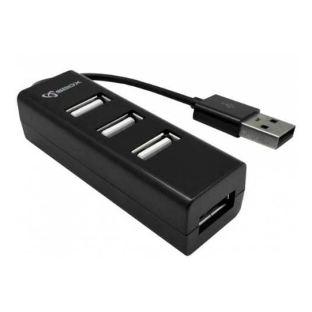 Hub USB 4xA mikro SBOX H-204 črn