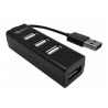 Hub USB 4xA mikro SBOX H-204 črn