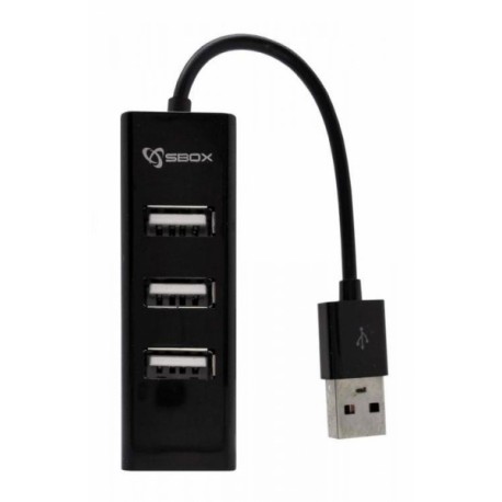 USB Hub SBOX H-204, 4x USB-A, črn
