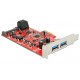 Kartica PCI Express kontroler x1 USB 3.0 2xA + 2xSATA3, Low profile, Delock